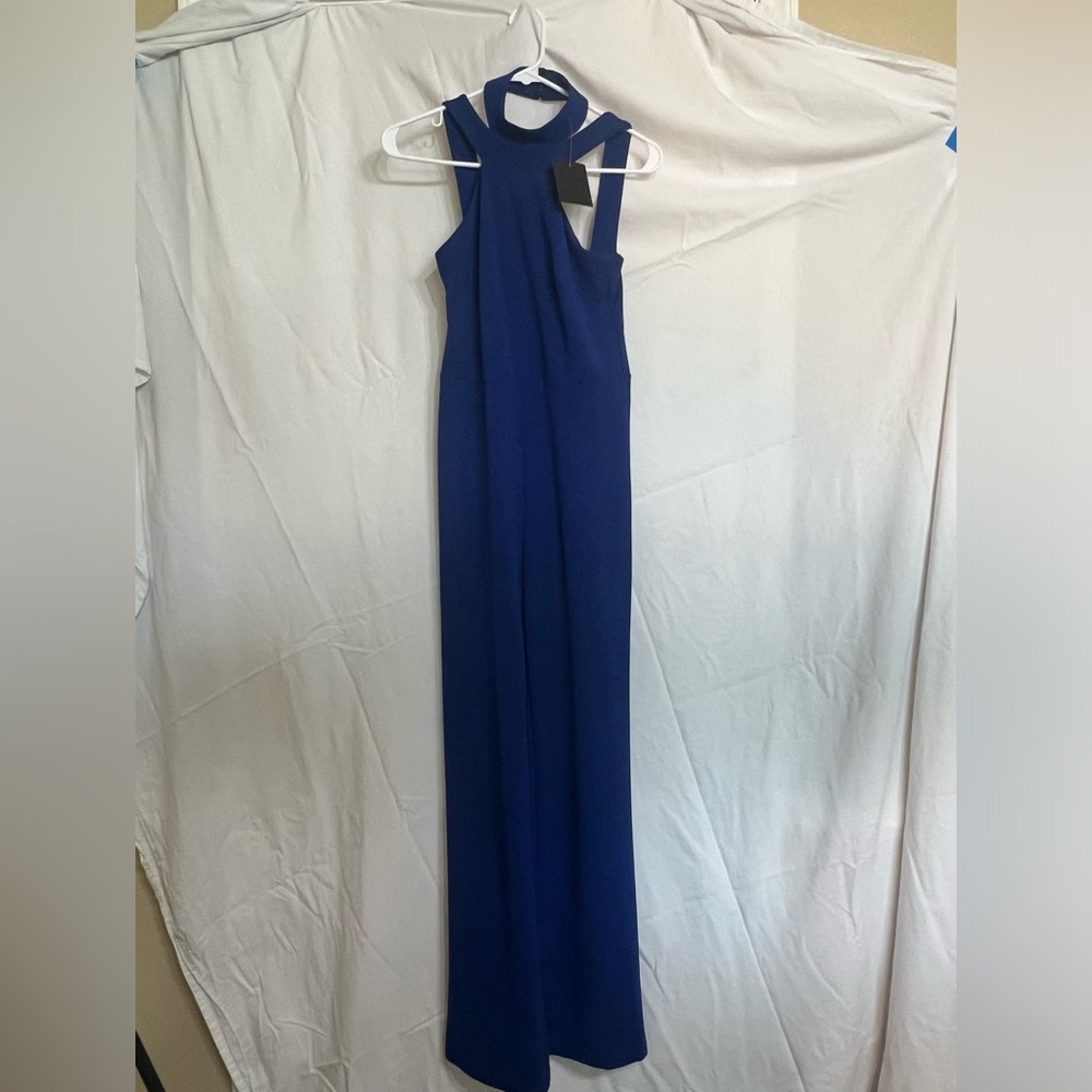 Bebe Blue Formal Jumpsuit Size 0